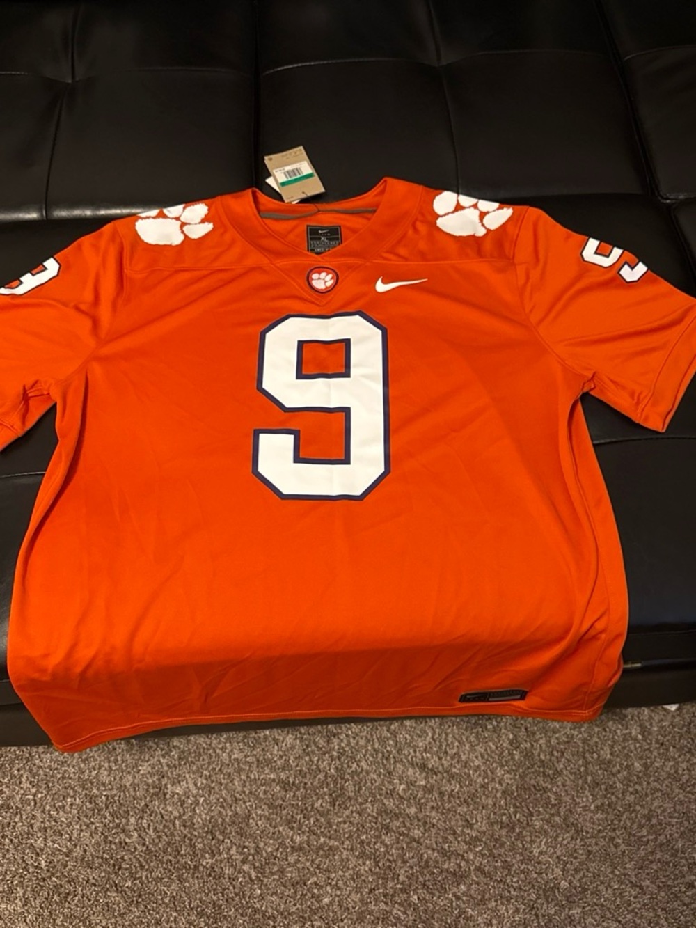 Nike Men's Orange Clemson Travis Etienne #9 Football Jersey